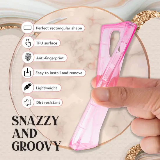 Insten Case for iPhone 12 Mini Case 5.4 Inch, Soft TPU Protective Cases with Reinforced Corners, Shock Absorption, Crystal Clear Pink Slim Cover for Women Girls {4}