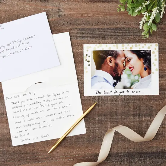 48 Pack Photo Frame Cards 4x6 with Envelopes - Picture Insert Note Cards for Wedding, Graduation, Anniversary (Textured Ivory Cardstock) {7}