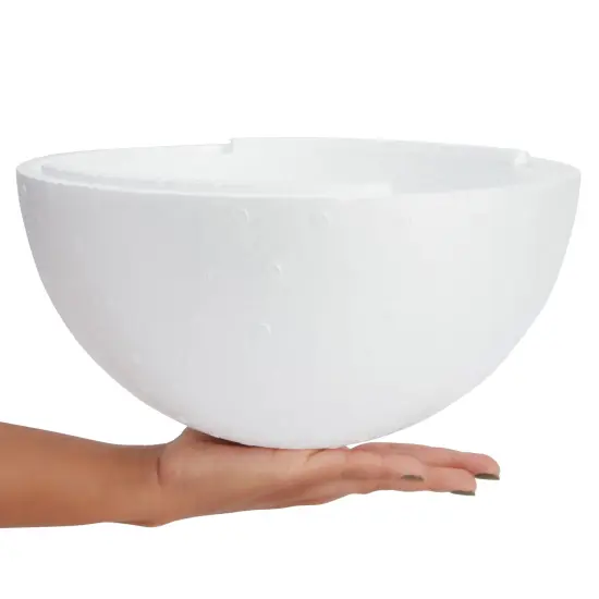 White Half Sphere Foam Ball for DIY Crafts, Large Hollow Dome for Art Supplies (11.4 x 6 In) {5}