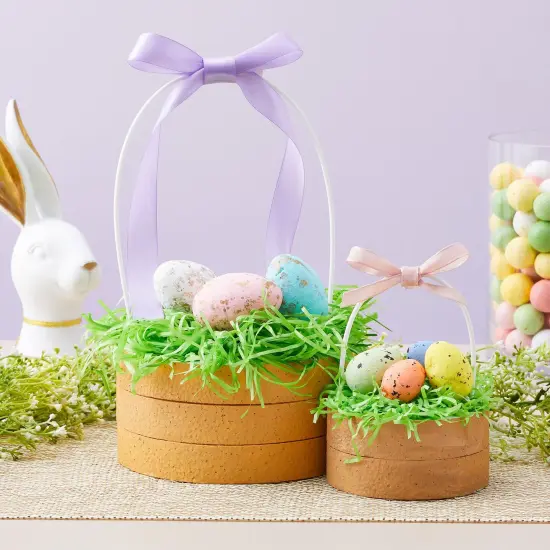 30 Craft Foam Circles with 30 Plastic Dowels (2 Sizes, 60 Pieces) White {2}