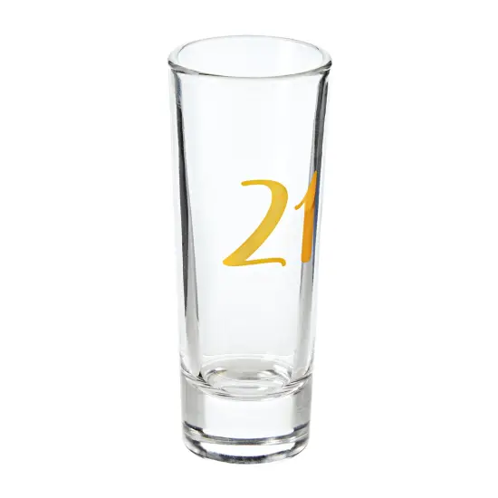 Novelty Shot Glasses for 21st Birthday Party, Finally 21 (2 oz, 2 Pack) Clear {7}