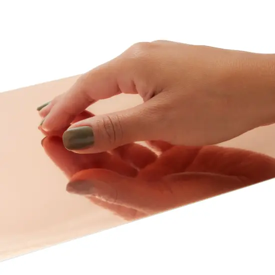 Foil Cardstock - 24-Pack Rose Gold Foil Metallic Mirror Board Sheets for Arts and Crafts, 8.5 x 11 Inches, 350gsm Letter Sized Poster Board, Scrapbook Paper, DIY Card, Invitation Supplies Pink {5}