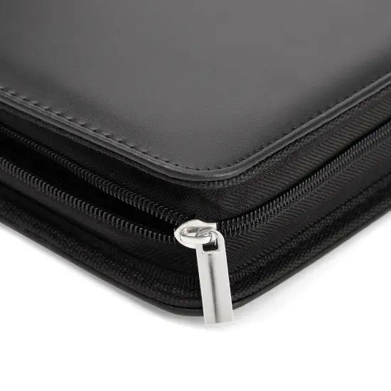 Card Binder with Zipper - 9 Pockets Trading Cards Album Folder - 360 Side Loading Pockets (Black) {4}