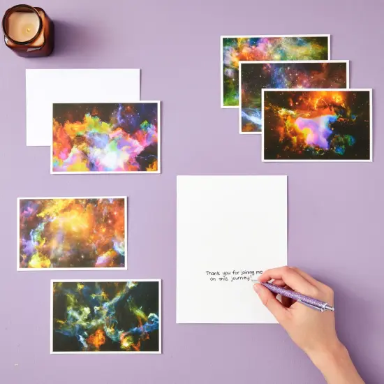 48 Pack Space Blank Cards and Envelopes, Cosmic Galaxy All Occasion Greeting Cards for Thank You, Birthday, New Year (4x6 In) Multicolor {2}