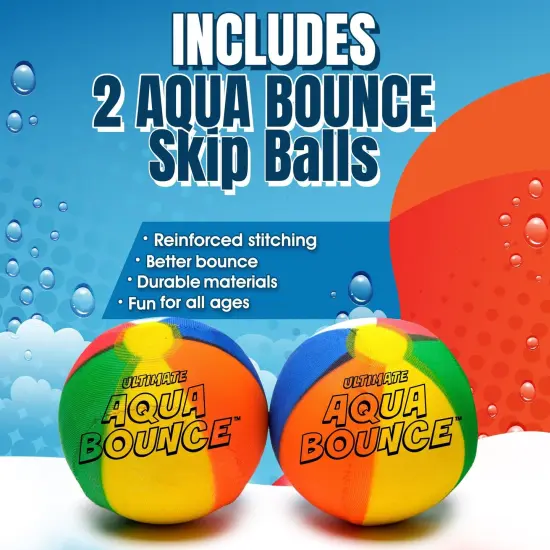Ultimate Larger 3” Size Skip Balls (Beach Ball) Beach Pool Toys for Kids Ages 3-14Year Old Boys Girls Summer Gifts for Teens Family Water Games Adult Men Women Best Birthday Present {3}