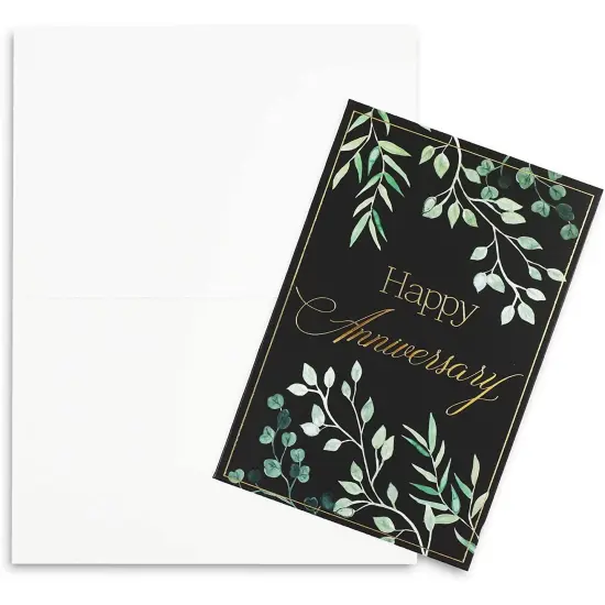 Pipilo Press 48 Pack Happy Anniversary Cards Bulk with Envelopes for Weddings, Work, Businesses, Gold Foil Designs (4x6 In) {6}
