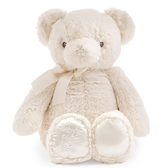 Bearington Baby's First Teddy Bear Plush, Creamy White, 12 Inch Creamy White Stuffed Animal, For Ages 0-14 {1}