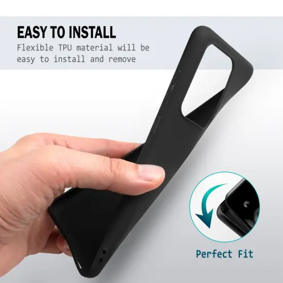 Matte Black Soft Flexible TPU Ultra Slim Phone Case Skin, Anti-Scratch Shockproof Compatible with Samsung Galaxy S20 Ultra 6.9" / Ultra 5G by Insten {5}