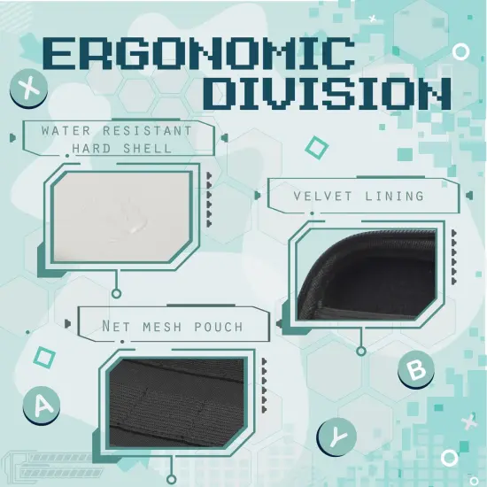 Insten Carrying Travel Case with 10 Game Card Slots For Nintendo Switch & OLED Model Console and Accessories, Portable Hard Cover Pouch for Girls Boys, Gray Grey {7}