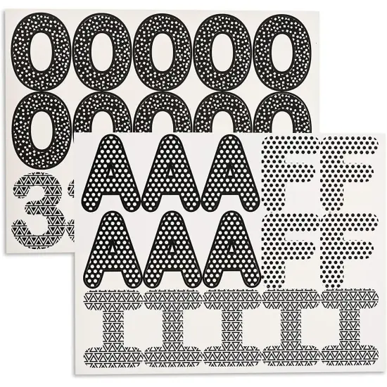 Juvale Bulletin Board Alphabet Letters and Numbers (144 Count) Black {5}