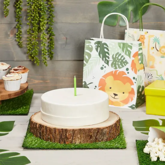 Juvale 4-Pack Non-Slip Artificial Grass Tiles for Indoor & Outdoor Use | 12x12 - 0.25 in Thick Mats | Easy to Clean & Durable, Soft Like Natural Lawn | Safe for Kids & Pets | Patio, Floor & Wall Decor Green {3}