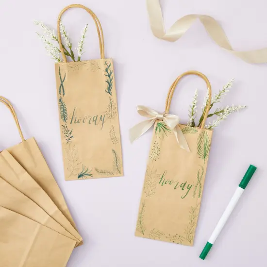 50-Pack Small Brown Gift Bags with Handles - Small Kraft Paper Bags for Birthday, Retail, Crafts (3.5x2.4x7 In) {3}