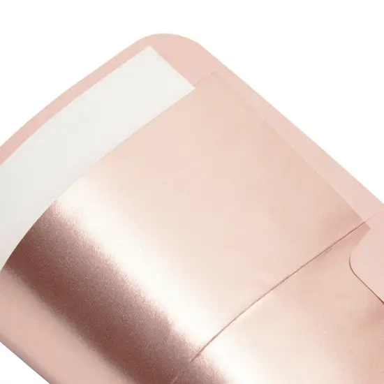 50 Pack Pink A7 Envelopes, 5x7 Size for Mailing Wedding Invitations, Announcements, Bridal Shower, Greeting Cards, Thank You Notes, Rose Gold Foil Lining, Peel & Stick Seal {5}