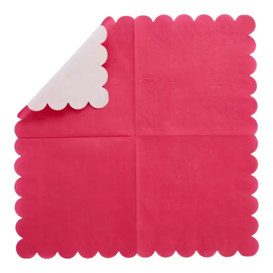 150 Pack Rainbow Colored Scalloped Napkins for Fall, Fiesta, Birthday Parties (6.5 x 6.5 In, 5 Colors) Multicolor {6}