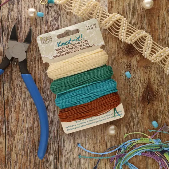 The Beadsmith Brazillian Waxed Cord Mix Beach N' Sea {2}