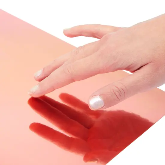 50 Pack Metallic Rose Gold Cardstock Sheets for Arts and Crafts, Single-Sided (8.5 x 11 In) Pink {4}