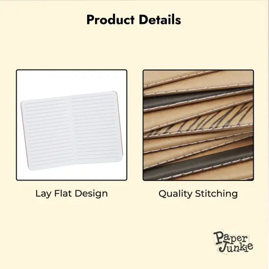 12 Pack A6 Notebook Bulk - Brown Kraft Paper Lined Journals for Kids, Coworkers, Office School Supplies (80 Lined Page, 4 x 5.75 In) - 6 Motivational Designs {6}