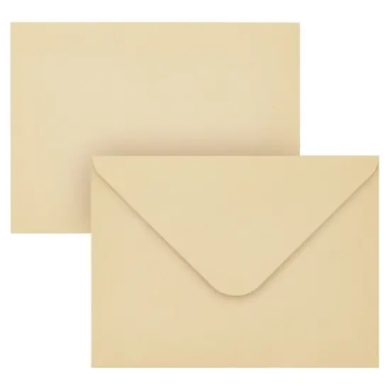 100 Pack A6 Kraft Paper Envelopes, V-Flap Envelope - Ideal for Invitations, Weddings, Birthdays, Baby Showers, Greeting Cards & Thank You Notes (Light Brown) {7}