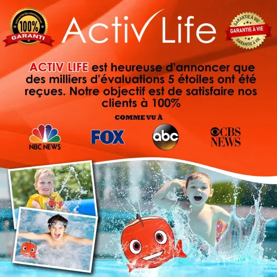 Activ Life 2 Pack Skip Balls, Fun Beach Games for Adults and Family Swimming Pool Dive Toys for Kids Aged 7-14, Beach Toys, Water Toy for Kid (Clown Fish, Red) {4}