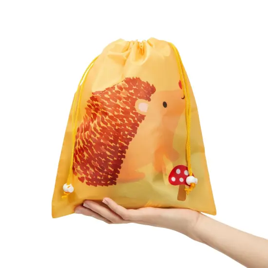 15 Pack Drawstring Animal Themed Party Favor Bags for Kids Birthday, 5 Designs (10 x 12 In) Multicolor {6}