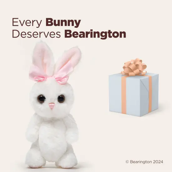 Bearington Bunni Big Head Bunny The Stuffed Bunny Plush, 8 Inch White Bunny Stuffed Animal {5}