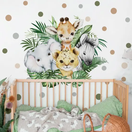 Watercolor Jungle Animal Wall Decal - 28 {1}