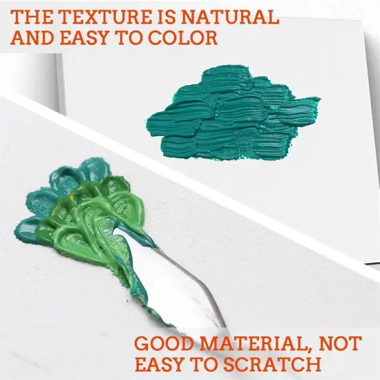 40Pack Stretched Canvas for Painting 8x10, Blank White Canvases for Painting - Primed Cotton, Art Canvases for Oil, Acrylic & Watercolor Paint. {5}