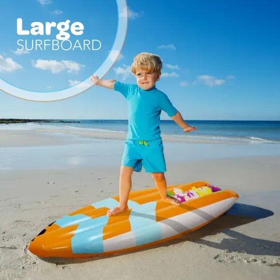 4E&rsquo;s Novelty 5.5Ft Inflatable SurfBoard - Pool Floats for Adults & Kids {5}