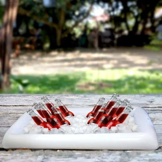 4E's Novelty 2 Pack Inflatable Iced Buffet - Serving BarFood Serving Tray for Indoor & Outdoor Parties {2}