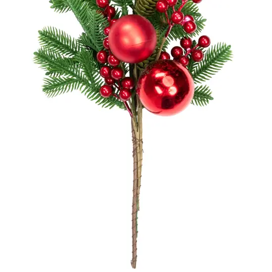Northlight Pine with Ornaments and Berries Artificial Christmas Garland - 5' - Unlit Green {7}