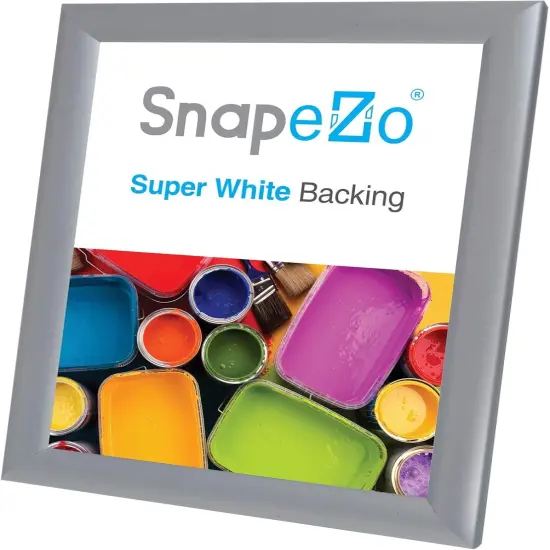 Certificate Frame 8.5x11 Inches, Silver 1 Inch Aluminum Profile, Front-Loading Snap Frame, Wall Mounting, Sleek Series {4}