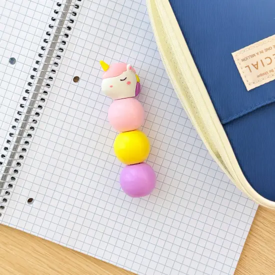 Wrapables Mini Stackable Highlighters, Cute Multi-color Markers, Unicorn {6}