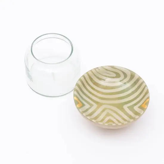 Glass Nut Jar with Wooden Bowl-Shaped Lid &ndash; Stylish Storage for Nuts and Snacks-350 ML {3}