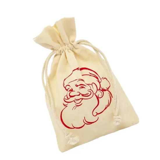 Merry Holiday Muslin Bag 4" x 6" {4}