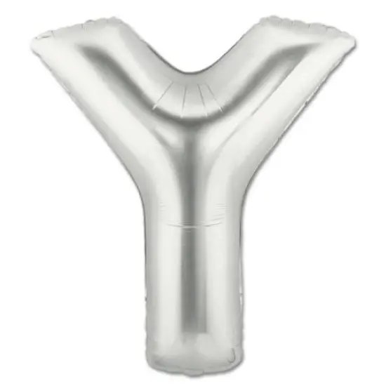 LETTER Y FOIL BALLOON Metallic Silver {1}