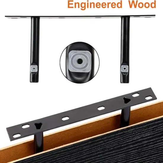 Floating Shelves for Wall, Wall Mounted Rustic Wood Shelves for Bathroom, Living Room, Bedroom and Kitchen, Wall Shelves for Storage,Books,Room Decor (Black, Set of 4, 15.8 Inch) {4}