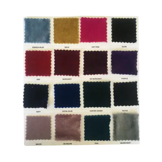 Kitcheniva Stretch Velvet Fabric Polyester Solid Plain Pattern By Yard Crafts Royal blue {2}