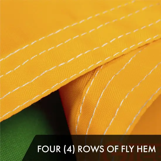 G128 Ireland Irish Shamrock Flag | 4x6 Ft | ToughWeave Series Embroidered 300D Polyester | Embroidered Design, Indoor/Outdoor, Brass Grommets {5}