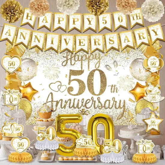 50th Golden Wedding Anniversary Decorations {2}
