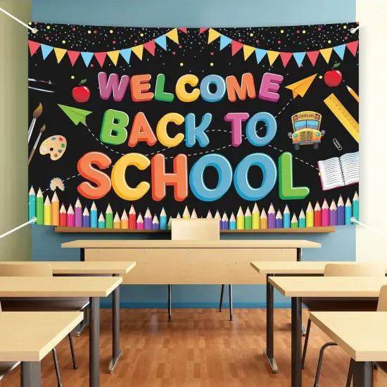 72 x 44 Inch Welcome Back to School Banner {5}