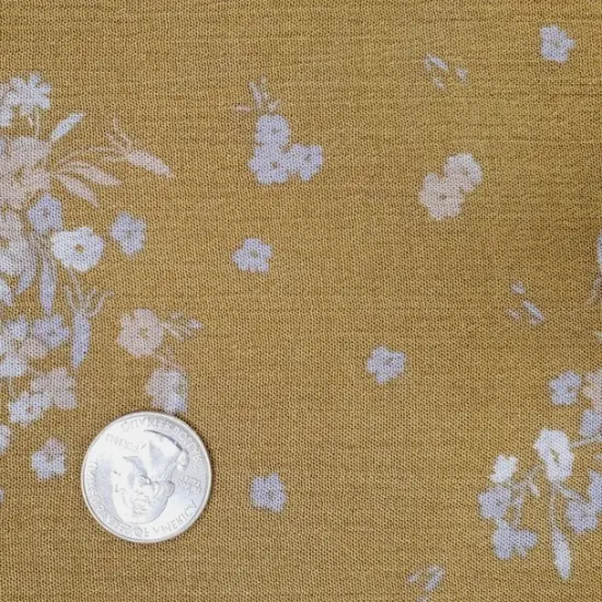 1 Yard Mustard Gold Rayon Crinkle Fabric for Skirts Blouses Dresses and Lightweight Apparel 50/52" Width {3}