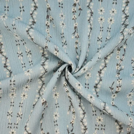 1 Yard Sky Gray Rayon Crinkle Fabric &ndash; Soft Lightweight Material, 50/52&rdquo; Wide {1}