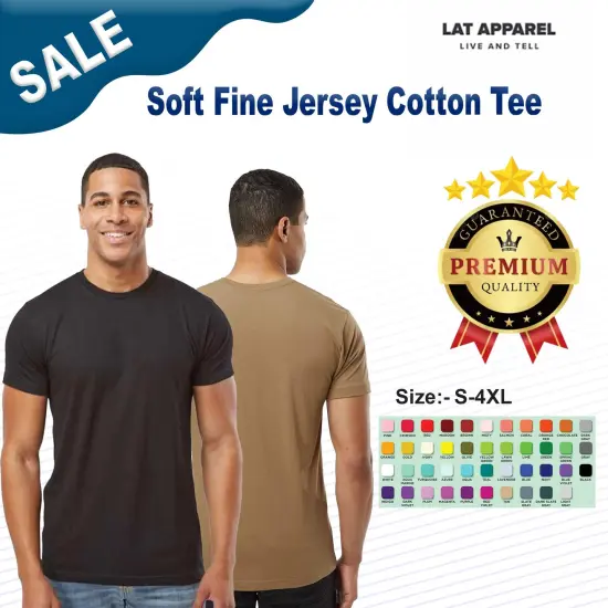 LAT&reg; Soft Fine Jersey Crewneck Cotton Tee Ash {2}