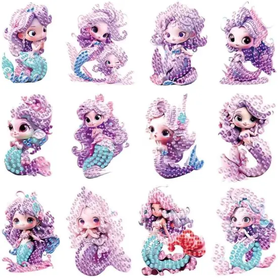 Diamond Art for Kids, Mermaid Gem Stickers,Diamond Painting Kits for Kids Ages 6-8 8-10 10-12 {1}