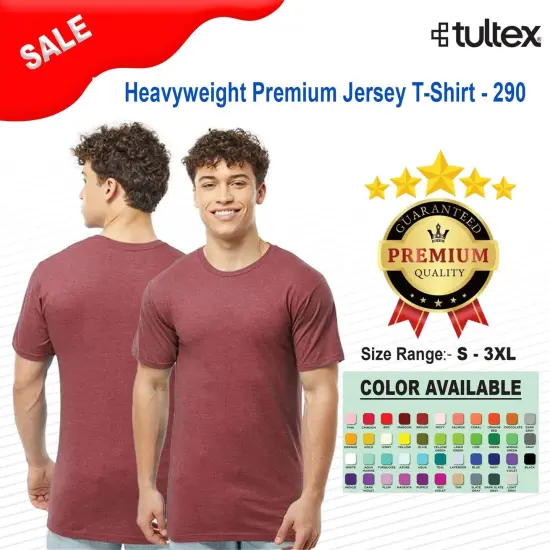 Tultex&reg; Heavyweight Premium Jersey T-Shirt Charcoal grey {2}