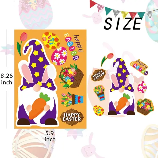 36 Sheet Easter Stickers for Kids,Easter Basket Stuffers,Make a Face Easter Stickers with Easter Animal Egg Themed,Make Your Own Stickers,Easter Decorations Gift Kids Party Favor Supplies Crafts {3}