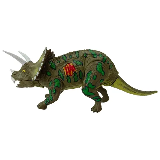 Dino Explorers: AR Dinosaur XL & Brick Combo - Triceratops - 10" Articulated Sound Toy Figure & Paleontology Dig Kit, Augmented Reality Set, Kids 3+ {7}