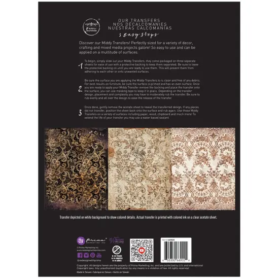 Middy Transfers&reg; - Delicate Lace - 3 sheets, 8.5"x11" {4}