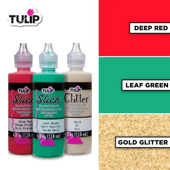 Tulip Puff Paint Shiny Christmas, Multi-Surface Craft Paint, 4 fl. oz. 3 Pack {5}