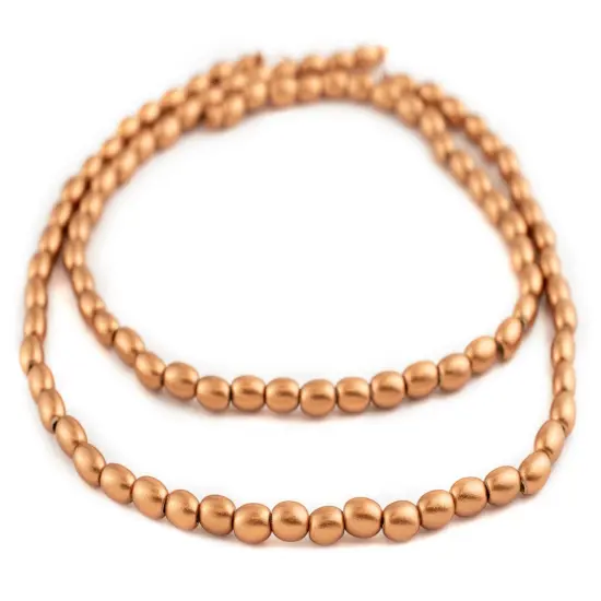 The Bead Chest Copper Oval Natural Wood Beads (9x6mm): Organic Eco-Friendly Wooden Bead Strand for DIY Jewelry, Crafts, Necklace and Bracelet Making {3}